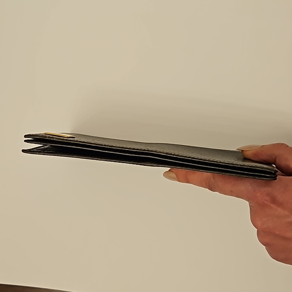 Celine Ultra Thin Pebbles Leather Wallet in Dark Green, Clean EUC - Picture 12 of 13